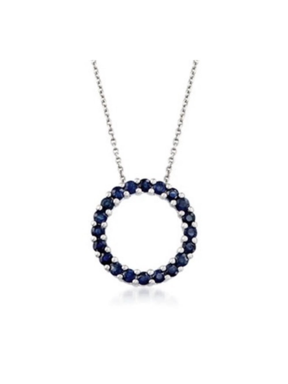 Ross-Simons 1.00 ct. t.w. Sapphire Eternity Necklace in Sterling Silver, Women's